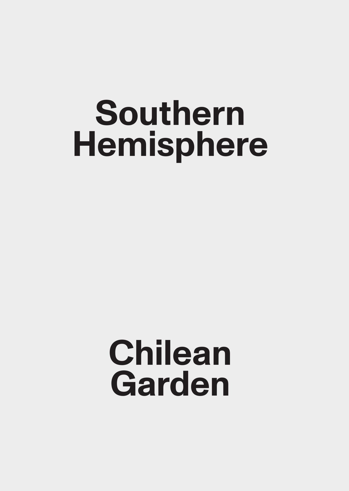 Chilean Garden