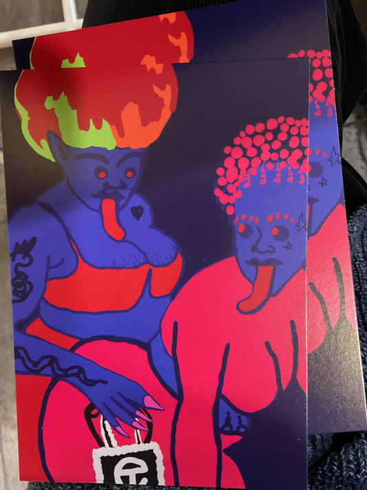 Postcards by Naomi Couple Tongue 1