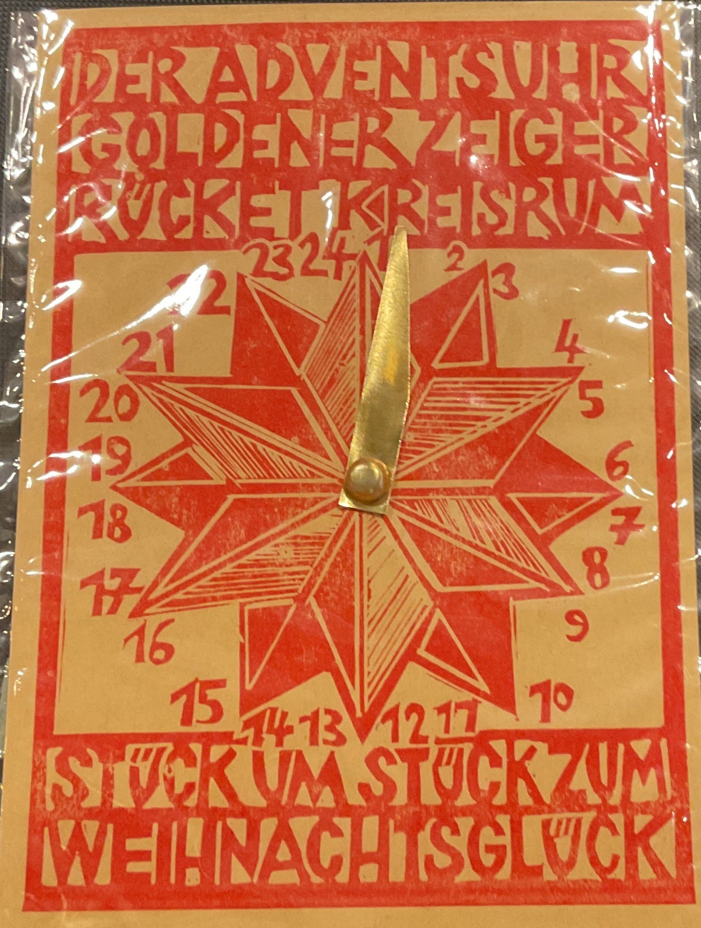 Postcard Adventsuhr