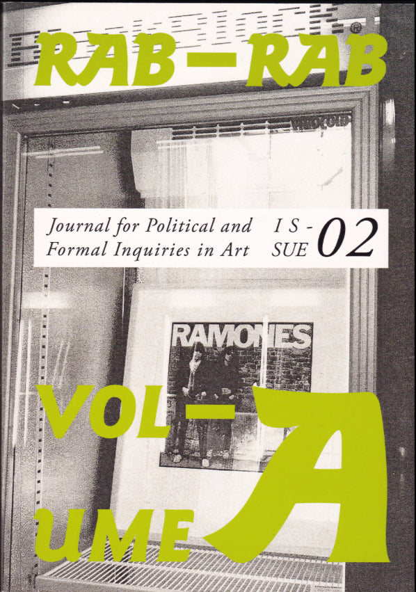 Journal for Political and Formal Inquiries in Art issue 2 volume A