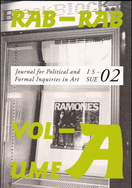 Journal for Political and Formal Inquiries in Art issue 2 volume A